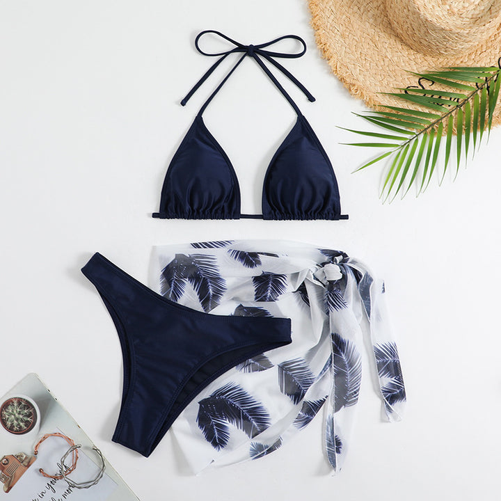 Dame Triangel-Bikini med stilfuld strandhåndklæde Stilla