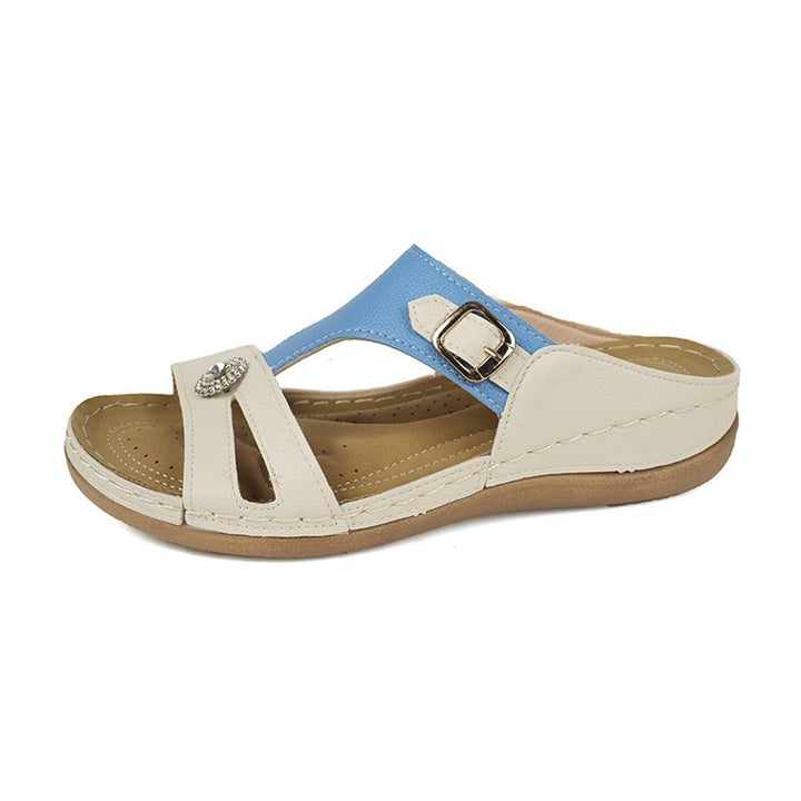 Dame Komfortable Sandaler med modisk spænde og elegant applikation Stilla
