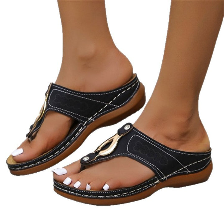 Dame Komfort Casual Flad Tå Split Sandaler Stilla