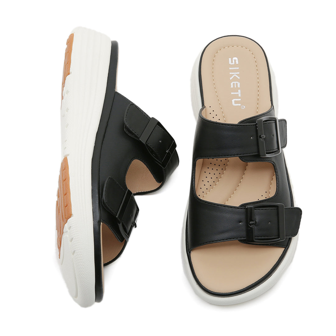 Dame komfortable sandaler med dobbelte stropper Stilla