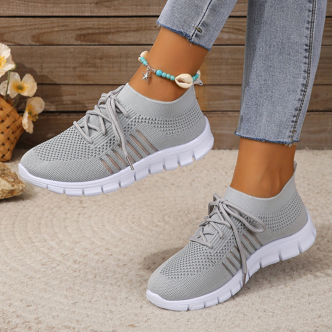 Dame Sporty Sneakers med åndbart strikoverdel Stilla