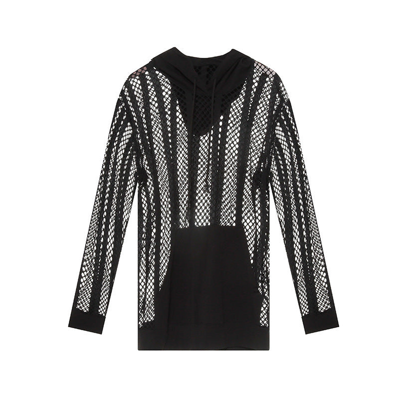 Herrer åndbar mesh-hoodie med hætte Stilla