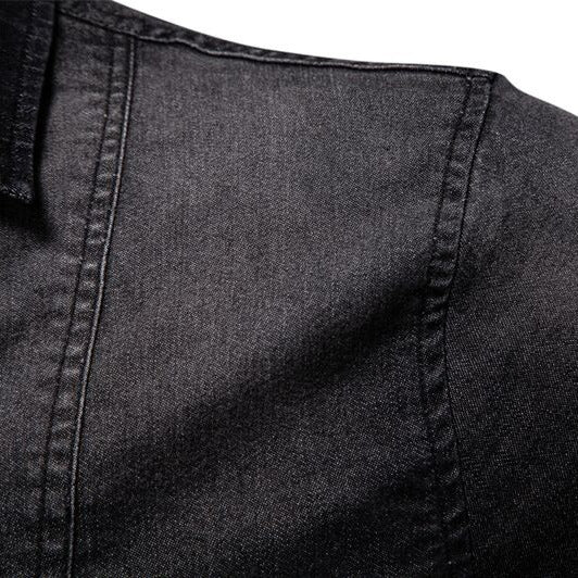Herren Denim-Skjorte med moderne pasform og brystlomme Stilla