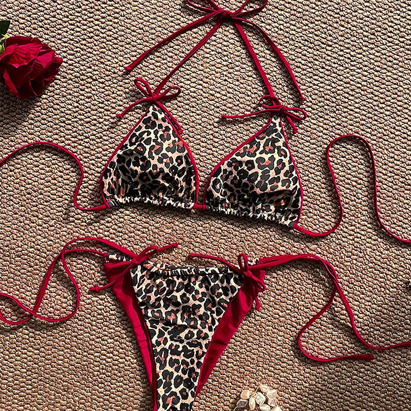 Dame Triangel-Bikini med legende Safari-design Skovae