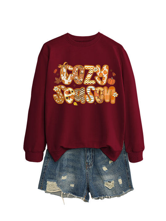 Kvinders sweatshirt med kreativt efterårsdesign og afslappet pasform Stilla