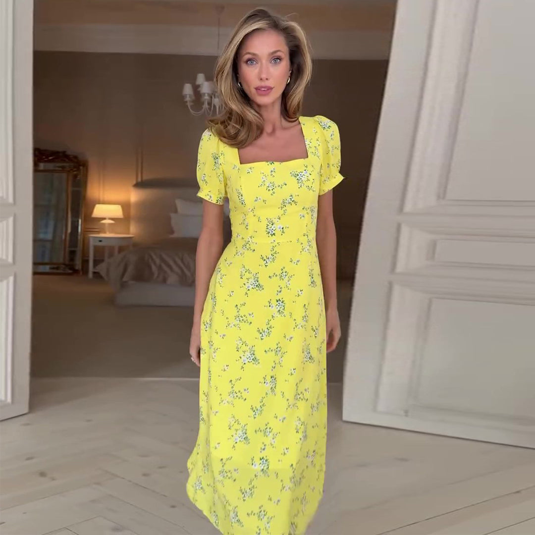 Dame sommerkjole med blomster mønstre Skovae