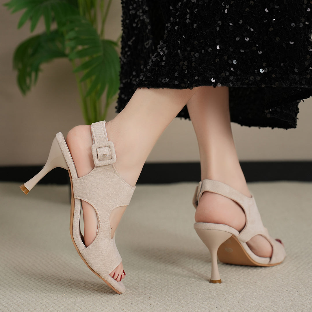 Dame Åbne High Heel Sandaler med elegant krydsbånd-design Stilla