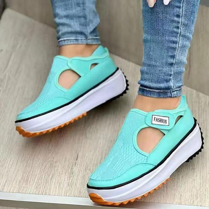 Dame trendy Slip-On sneakers med skridsikker sål og åndbar mesh-overflade Stilla