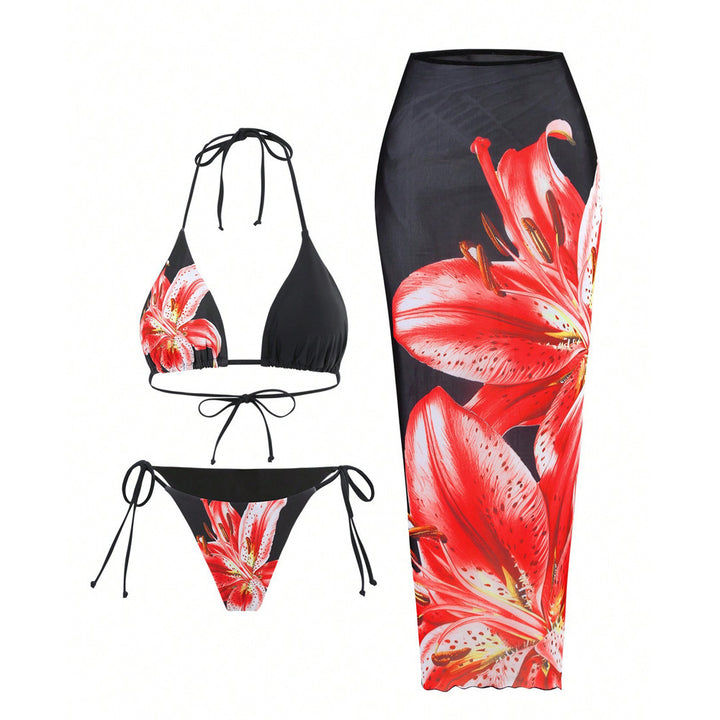 Dame Bikini-sæt med blomstret nederdel Stilla