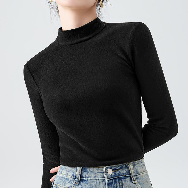 Dame Turtleneck Shirt i blød stretchy materiale blanding med elegante detaljer Stilla