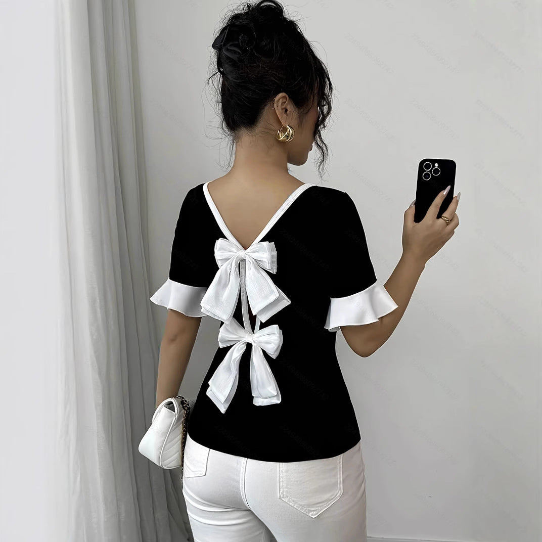 Dame Elegant Ruffled Sleeve Top Stilla