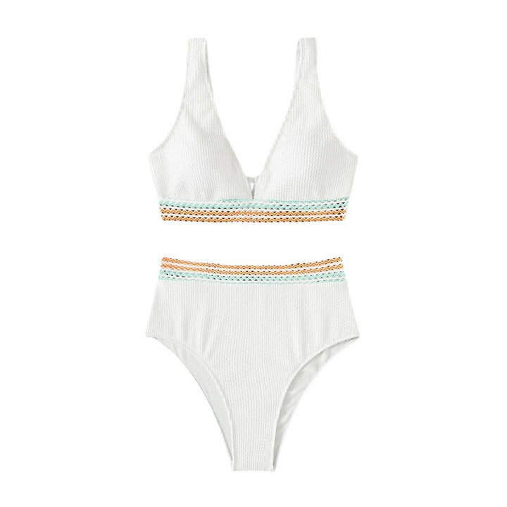 Dame Højtskåret Bikini med trendy netdetaljer Stilla