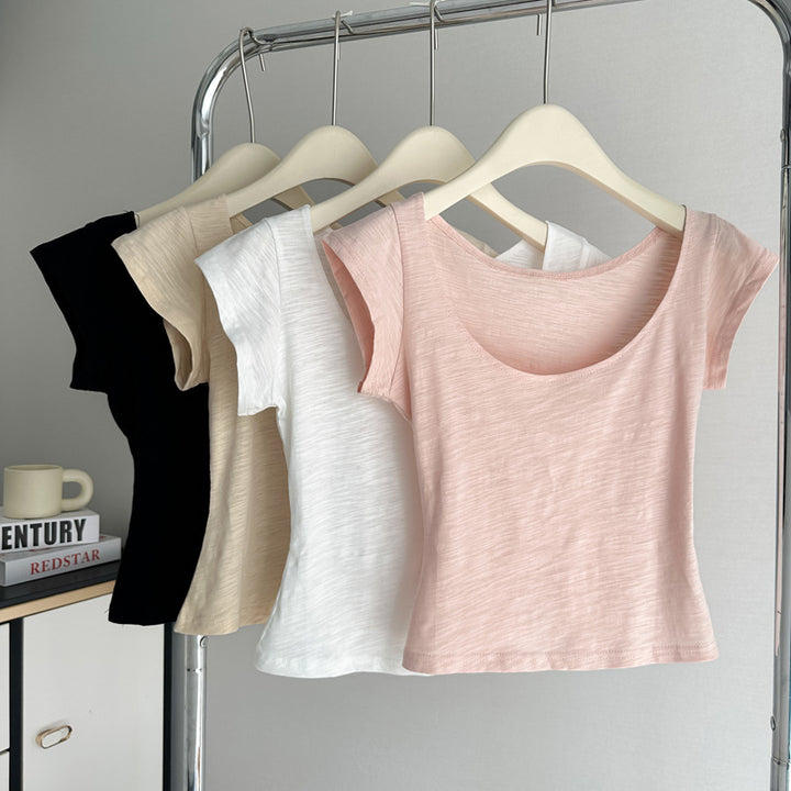 Femme Kortærmet Svajende Rundhalsetop Stilla