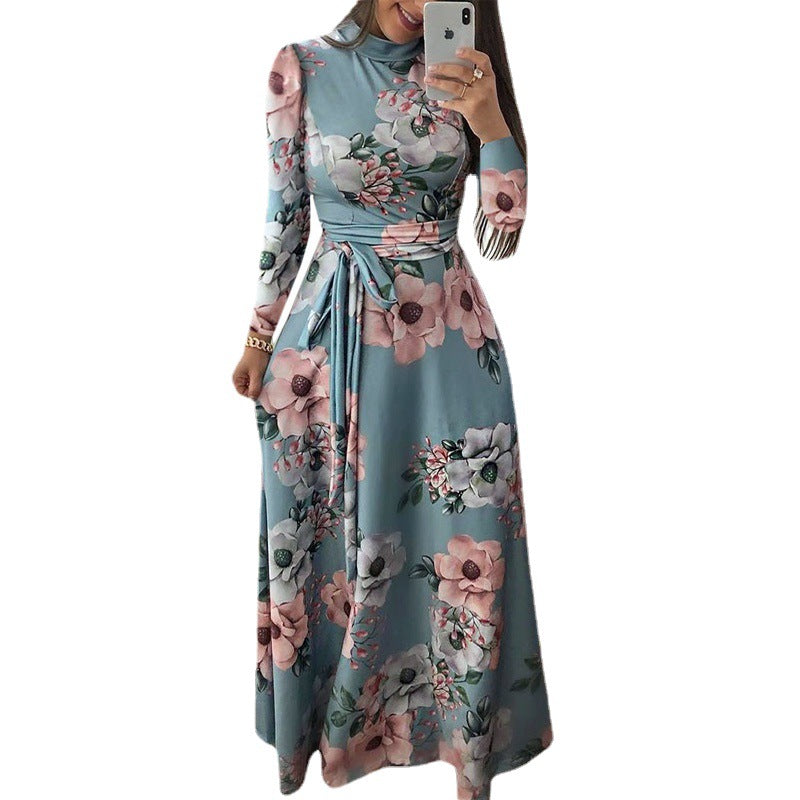 Stilla | Blomsterprint kjole med bred kant