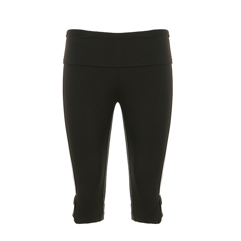 Dame Sporty capri leggings med bredtalje Skovae