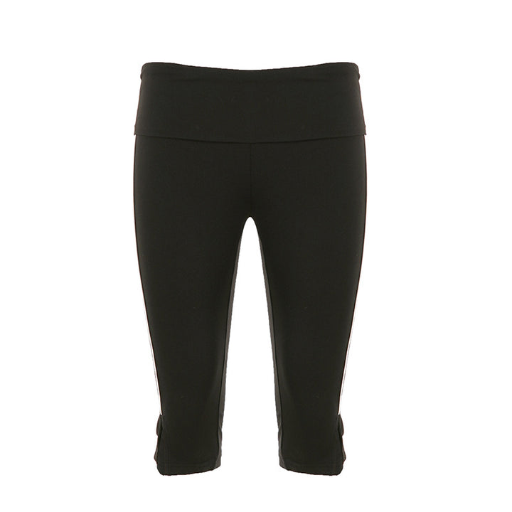 Dame sports leggings med bred talje og sidedetaljer Skovae