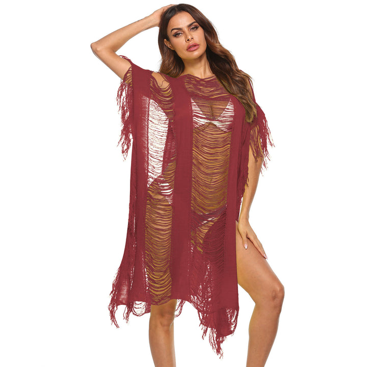 Dame Frynse Letvægts Strand Kaftan Stilla