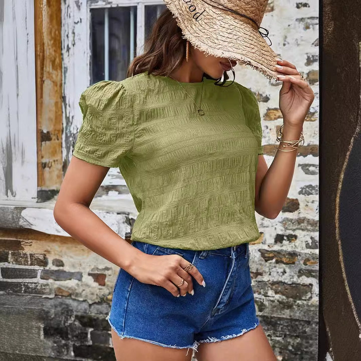 Dame Struktureret Bluse Stilla