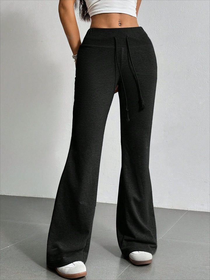 Dame brede Sweatpants med elastisk talje og snor Stilla