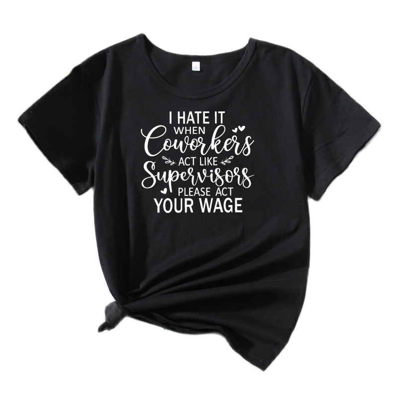 Kvinder Sjovt Grafik T-Shirt Stilla
