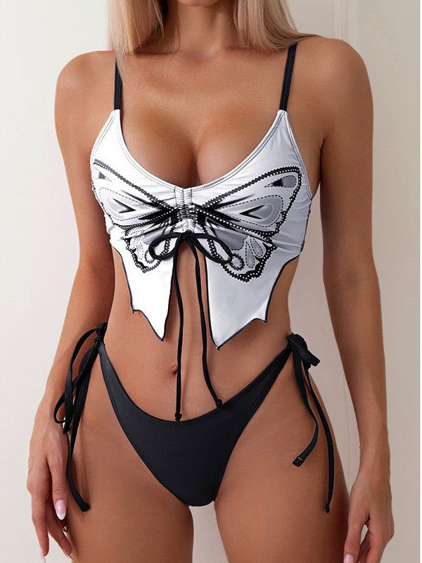 Dame bikini sæt med innovativt sommerfugledesign og bindbare stropper Stilla