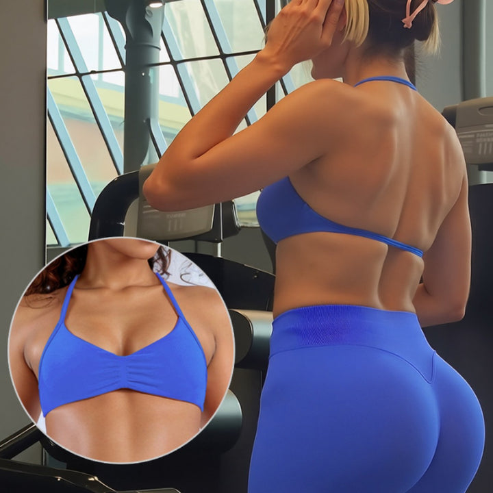 Dame Sport-Bikini Top med raffineret rynkeeffekt Skovae