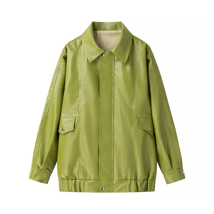 Femme Chic Oversize Fake-læderjakke Stilla