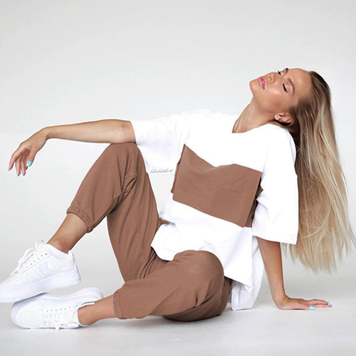 Dame afslappet sportssæt med oversized top og behagelige joggingbukser Stilla