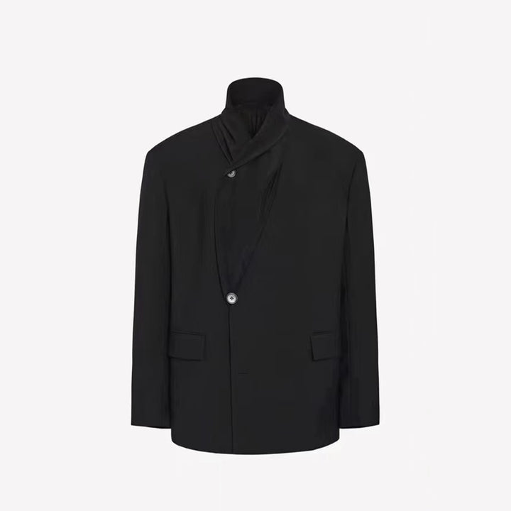 Kvinders Moderen Oversize Blazer med Draperet Front Stilla