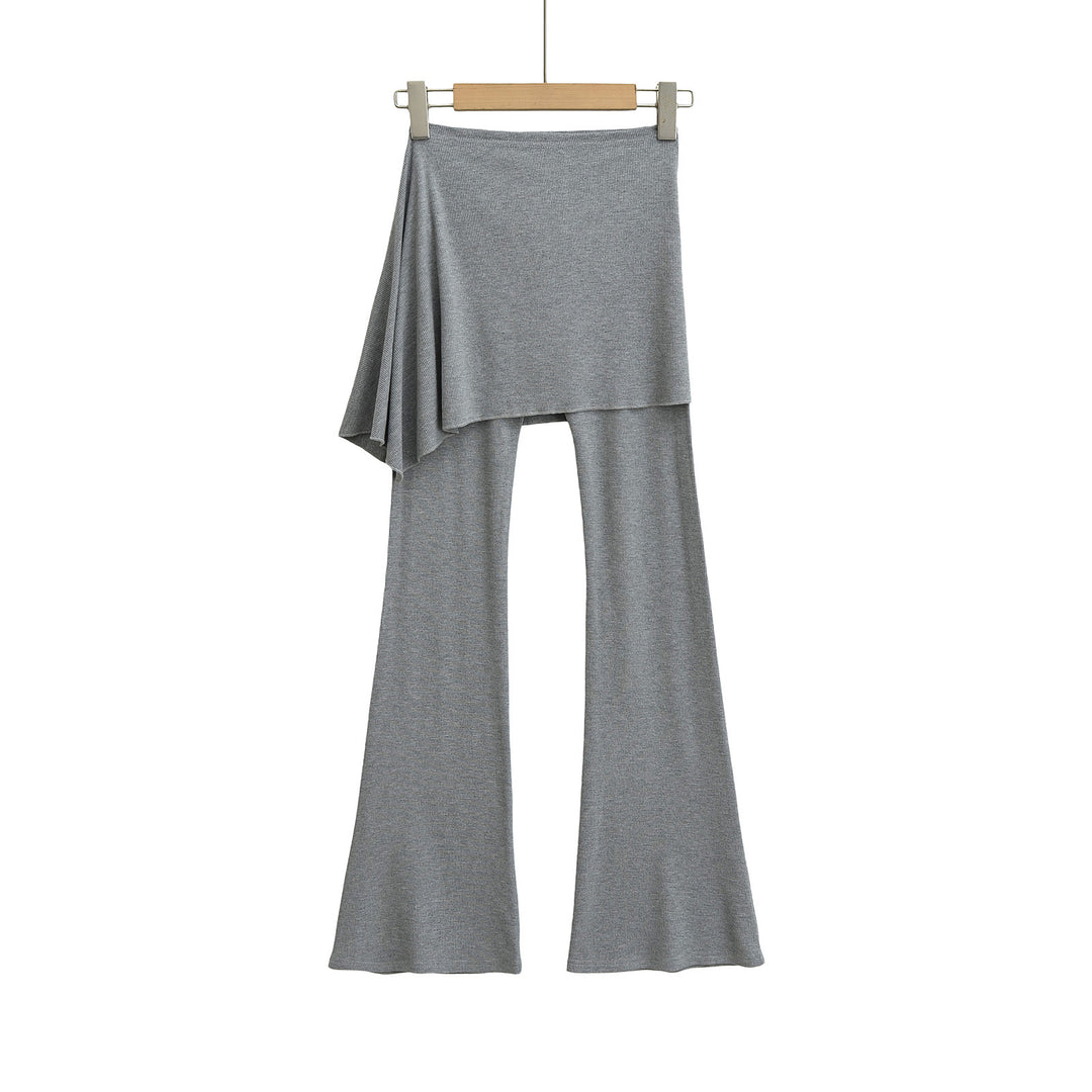 Dame Flared-Leggings med trendy indpakningsdesign og komfortabel bund Stilla
