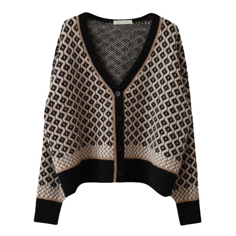 Femme Mønstret Strikcardigan Stilla