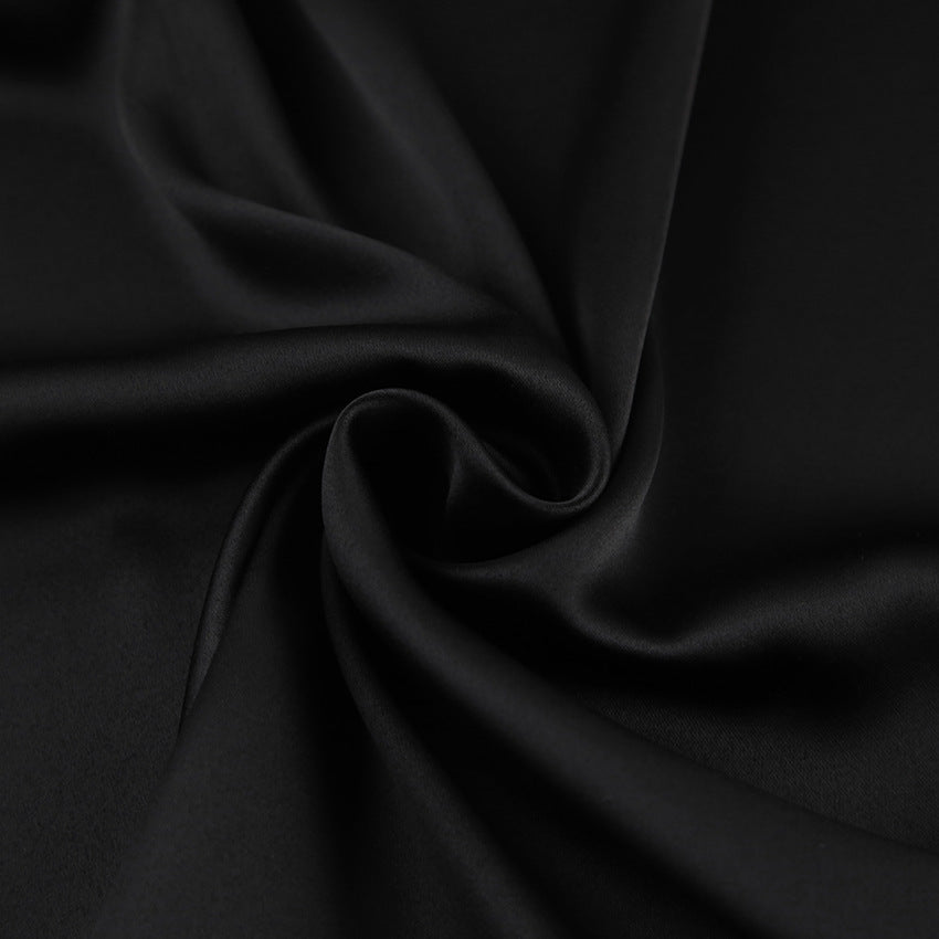Dame Midi-kjole med elegant slipsdesign og blødt svajende kant Stilla