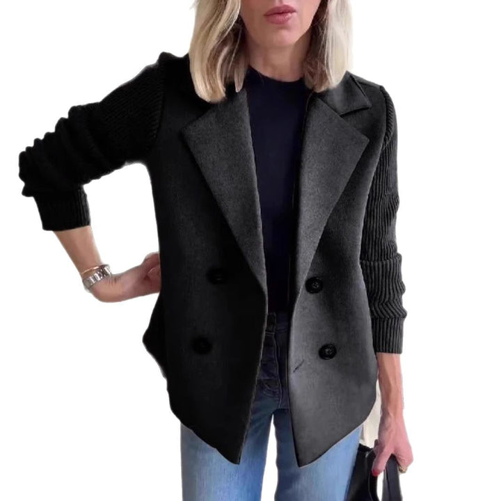 Dame Elegant Blazer med strukturerede ærmer og dobbelt knaplukning Stilla
