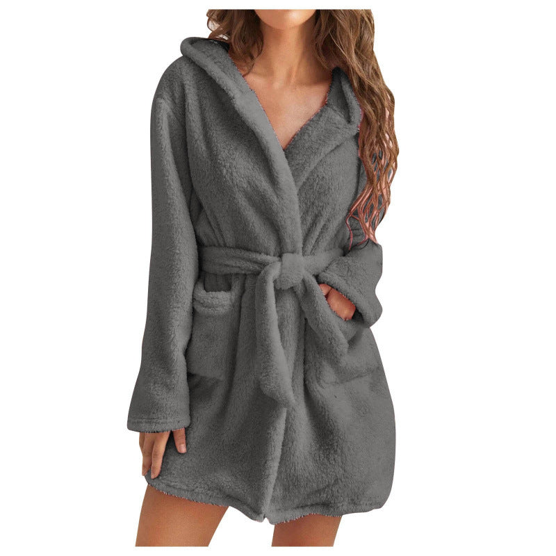 Dame fleece-kåber med praktiske lommer og hyggeligt hætte-design Stilla
