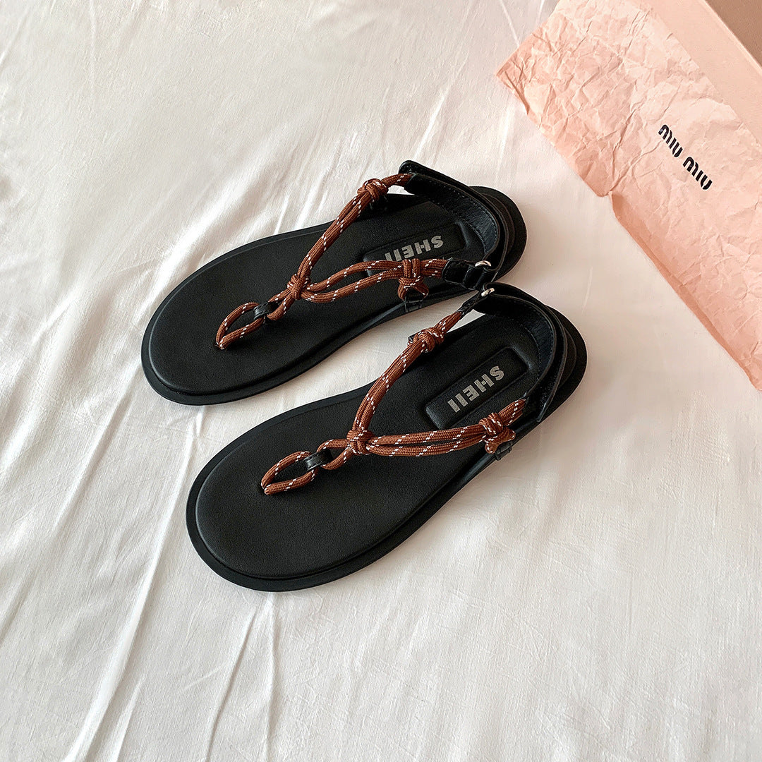 Dame Let Strand-Slide-Sandaler med justerbar ankelrem Stilla