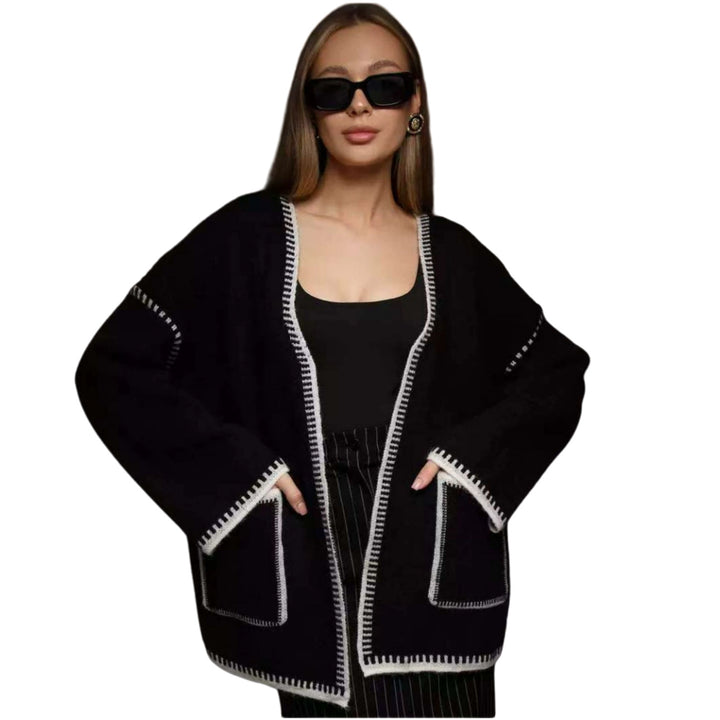 Kvinder Elegant Indpakning Sweater med Lommer og Bælte Stilla