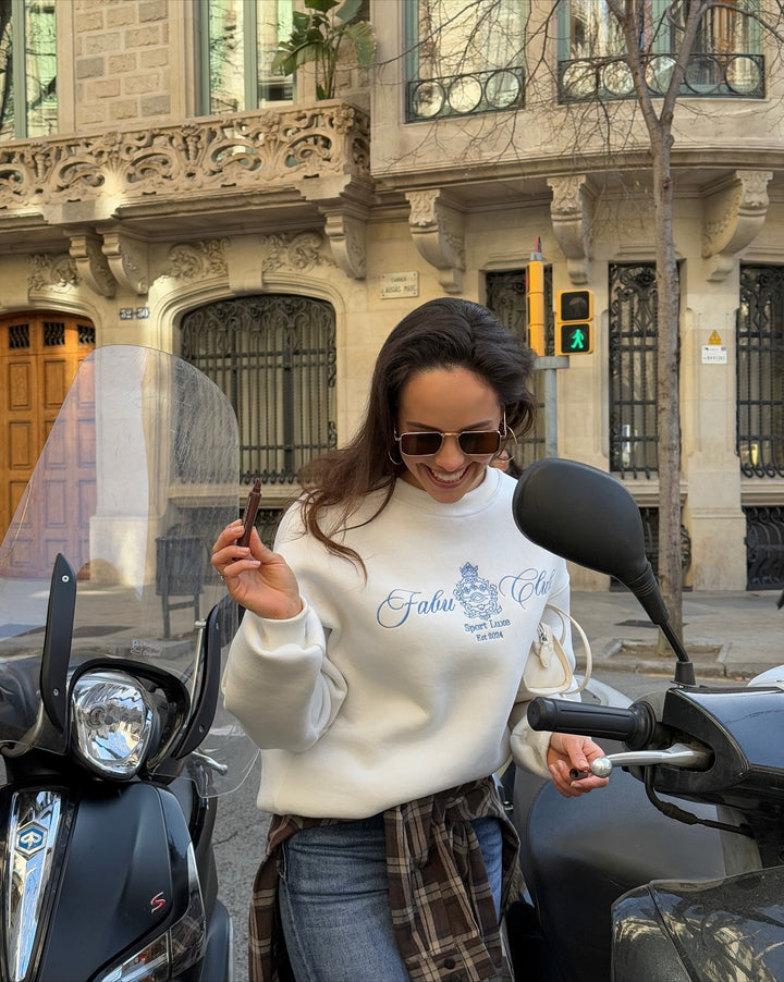 Dame sweatshirt i sporty luksusdesign med stilfuldt logo Stilla
