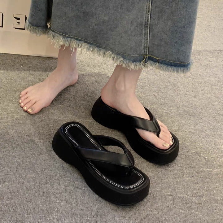 Dame Plateau Tåsplitter med moderigtig knude-design og stabil profil sål Stilla