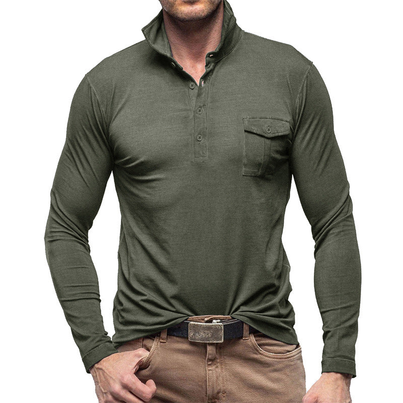 Herrer Langærmet Poloshirt Stilla