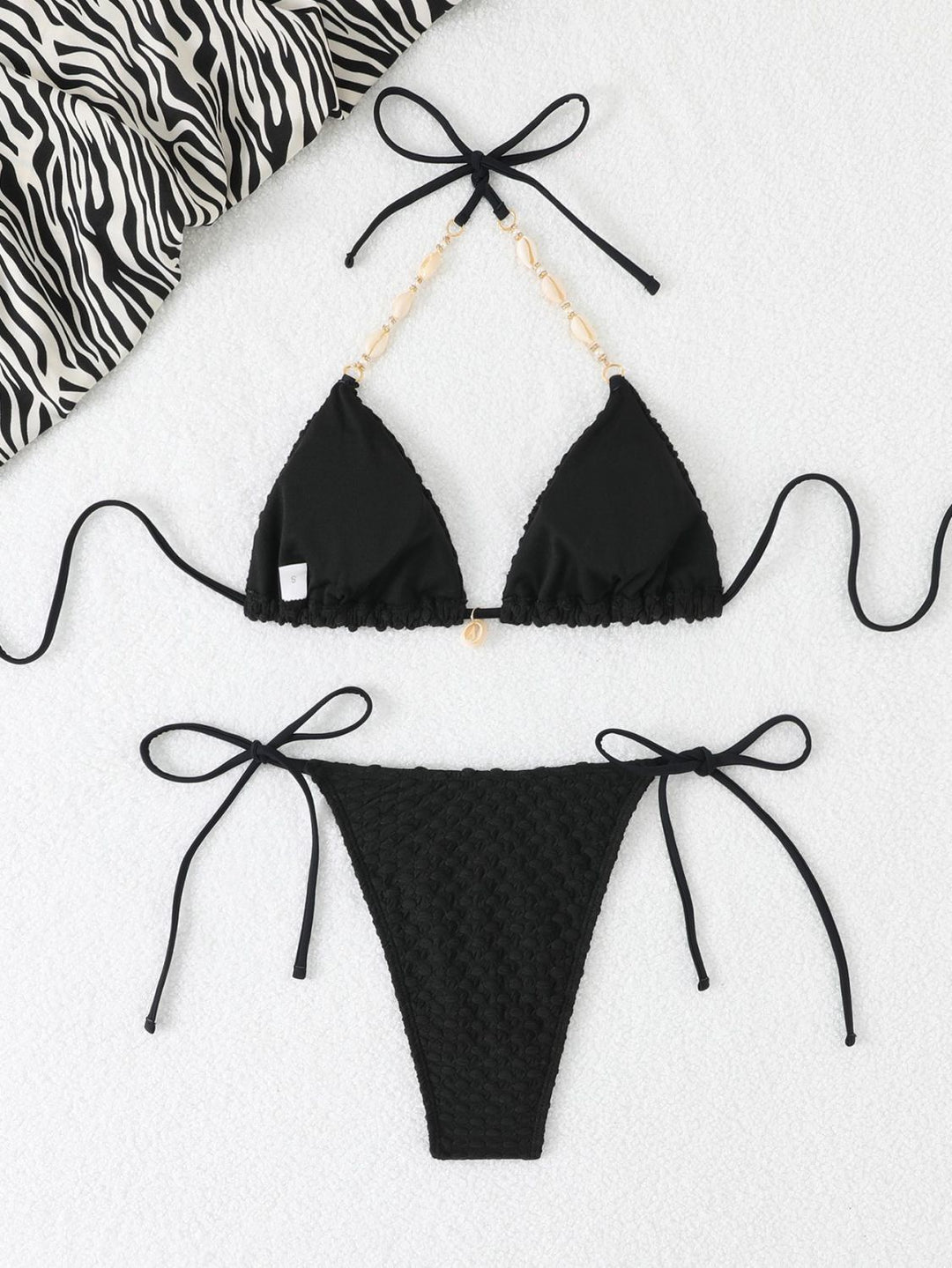 Femme Textureret Trekant-Bikini-Sæt Stilla