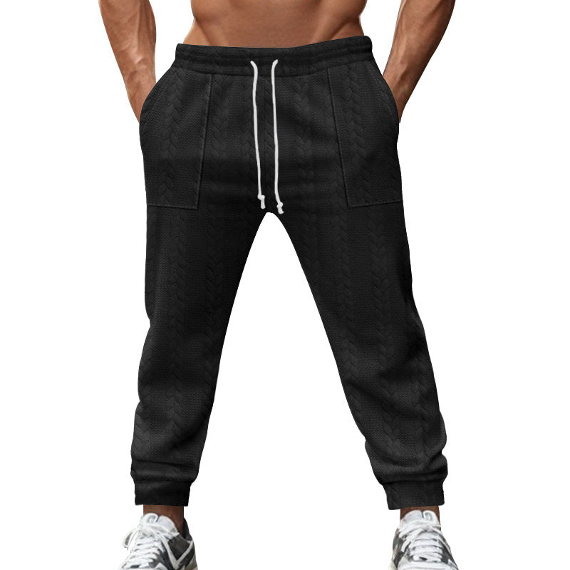 Herre afslappet strik joggingbukser med elastisk talje og praktiske lommer Stilla