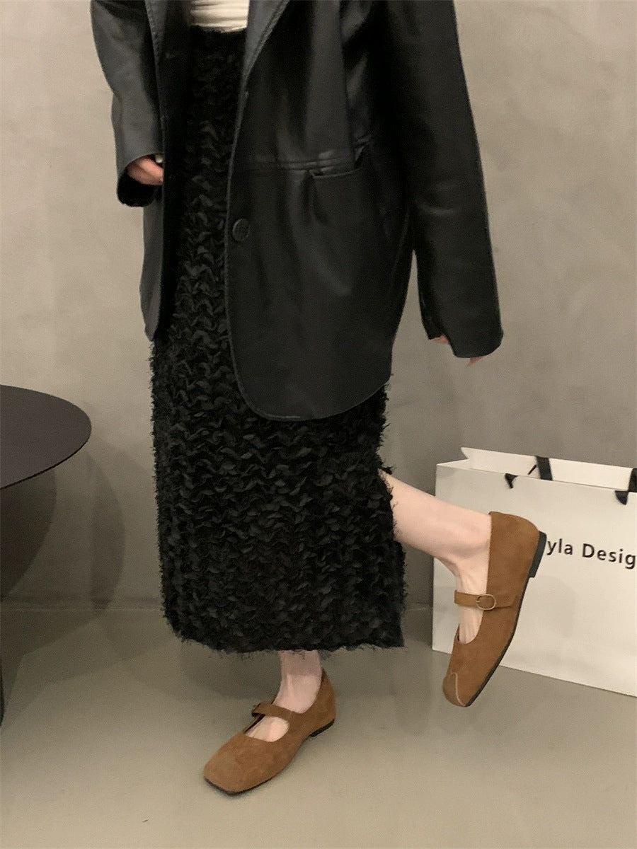 Femme Mary Jane Ballerinas med unikt dyretrykdesign Stilla