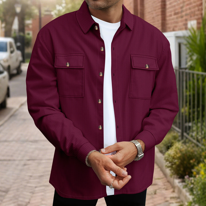 Herrer mode overshirt med praktiske lommer Stilla