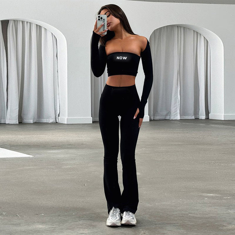 Dame Off-Shoulder Langærmet Fritidssæt Stilla