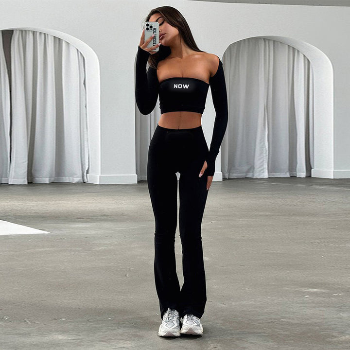 Dame Off-Shoulder Langærmet Fritidssæt Stilla