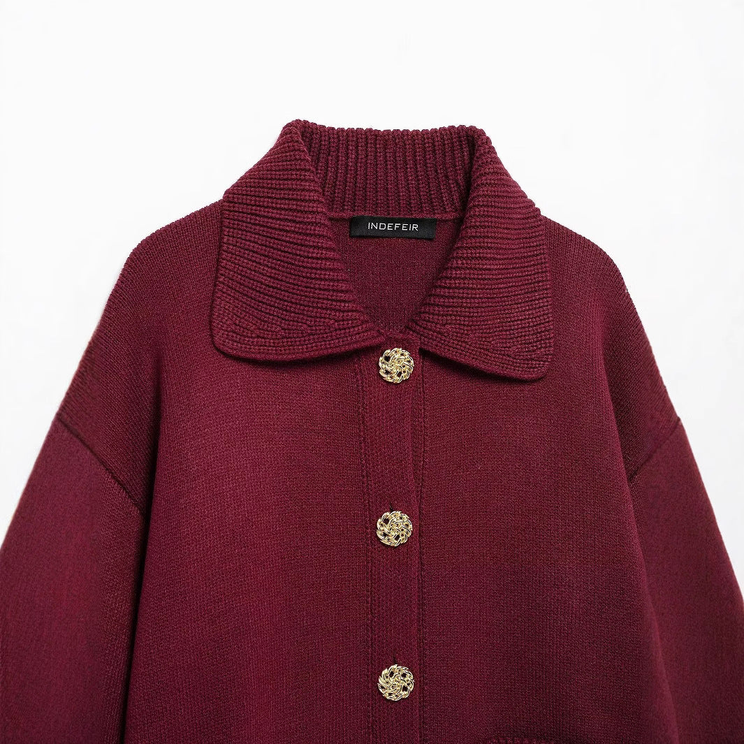 Stilla | Oversized Forår Strik Lang Frakke
