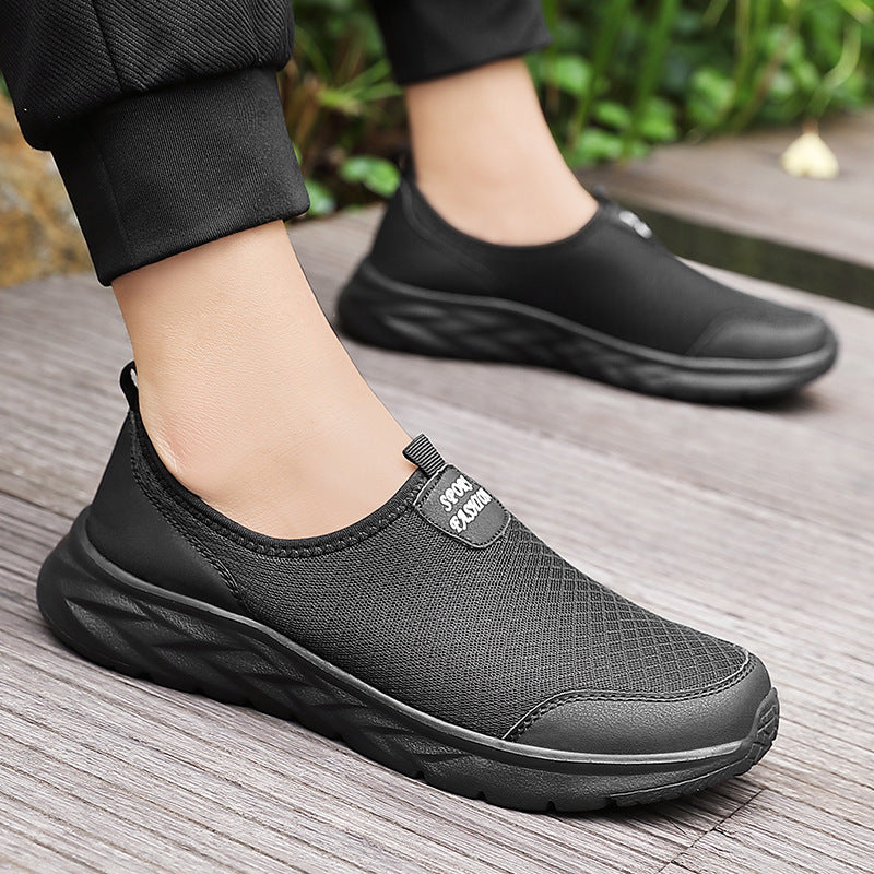 Herrer Slip-On Sportsneaker med åndbart mesh-design Stilla