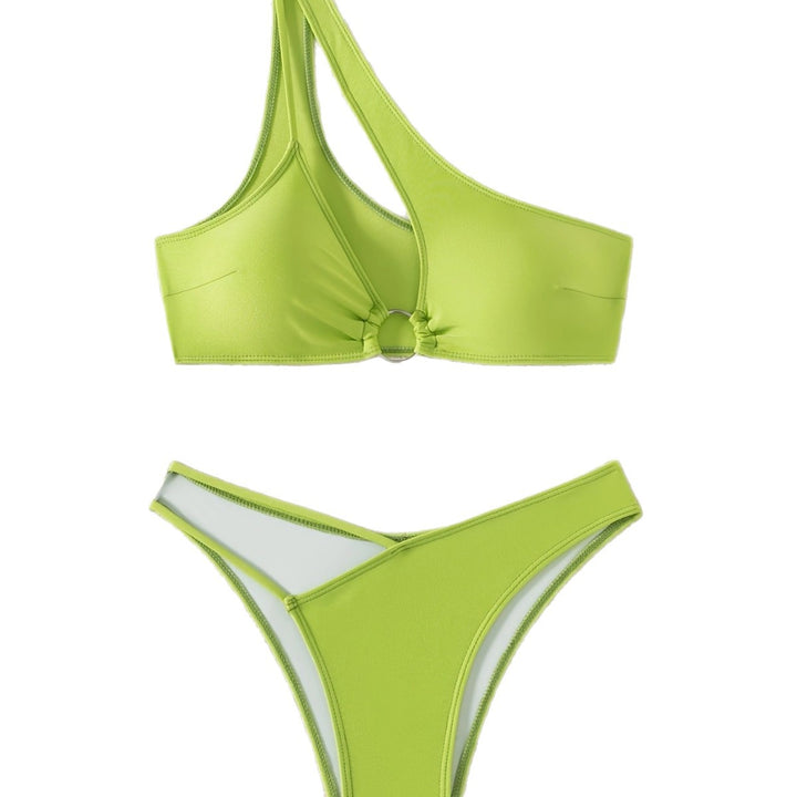 Dame sport-bikini-sæt med asymmetrisk skulderdesign og fashionable detaljer Stilla