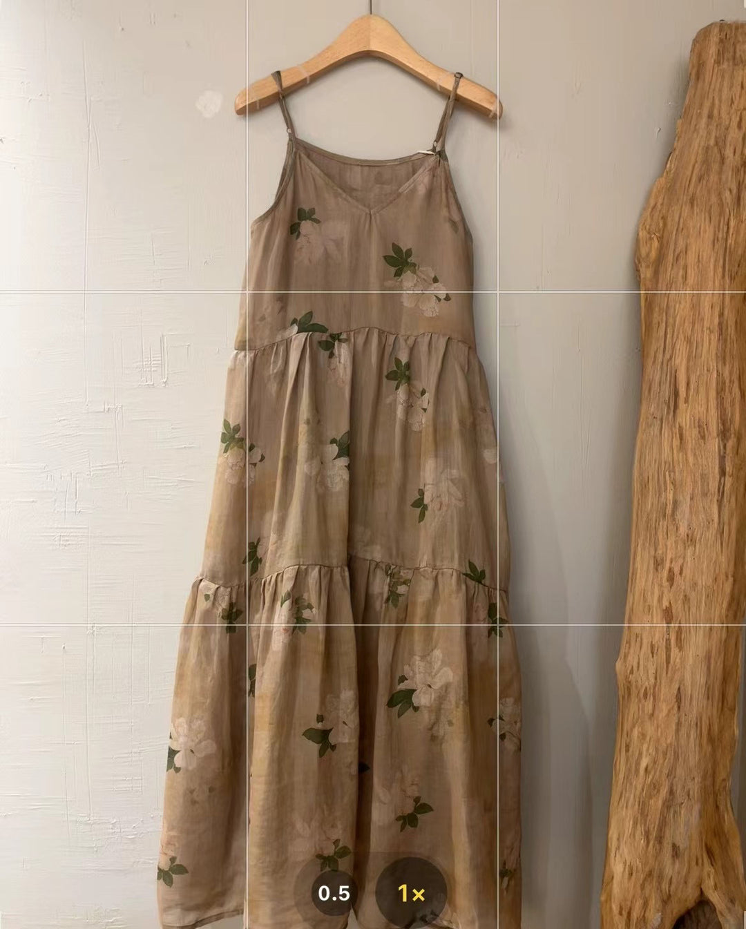 Femme Stribet Blomster Mønster Maxikjole Stilla