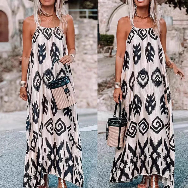 Dame Ethno-Print Maxi-Kjole Stilla